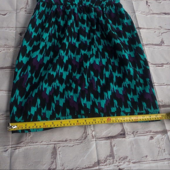 SHOSHANNA Strapless Green/Purple/Black Dress Women Size 10 - Picture 16 of 17